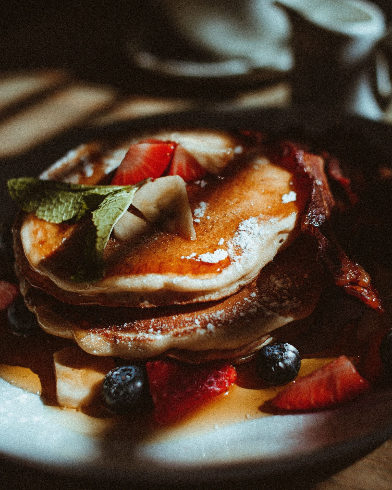 Brunch Tisch von oben